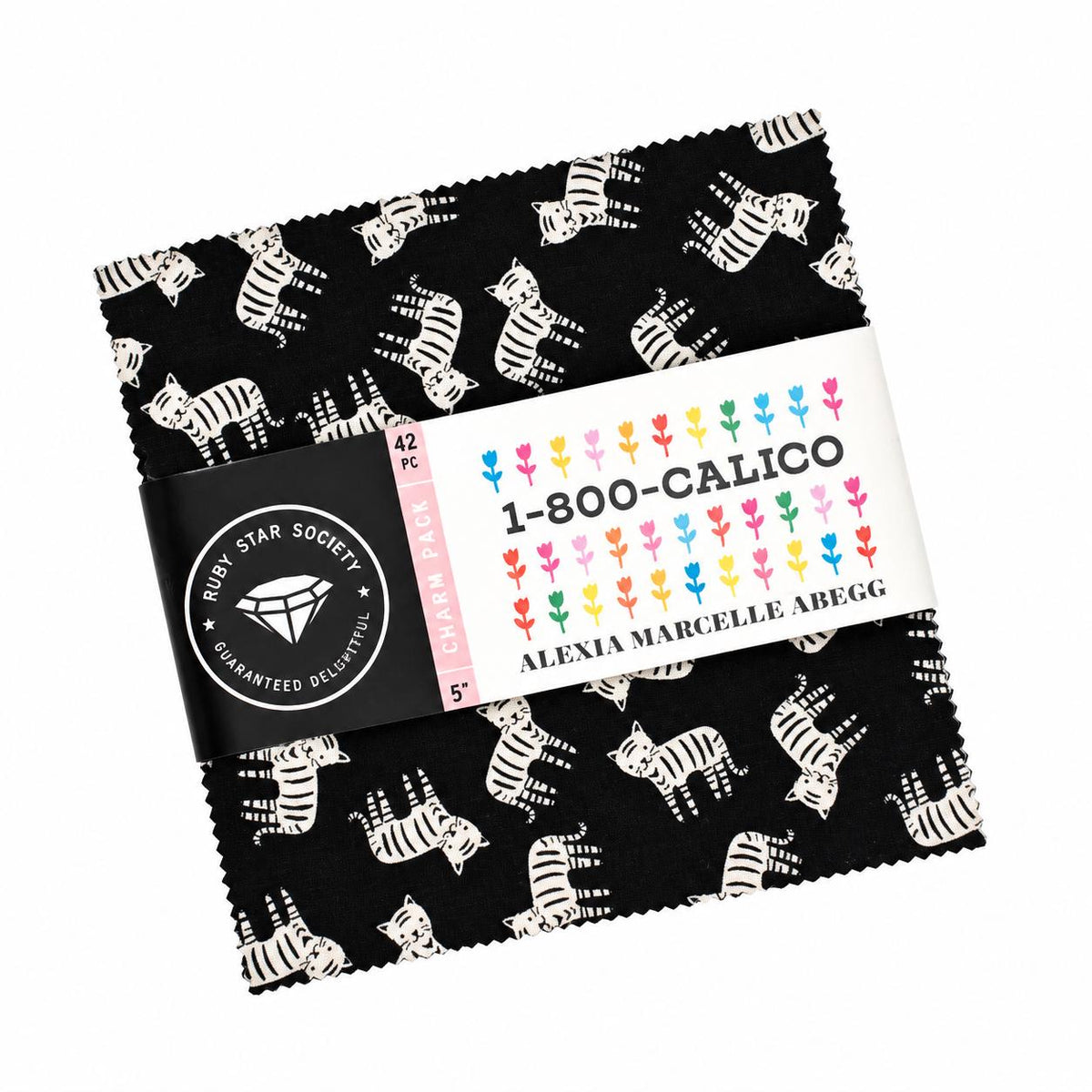 1-800-Calico Charm Pack 42 Pieces | Ruby Star Society | Alexia Marcelle Abegg | 5 Inch Quilting Cotton Fabric Squares
