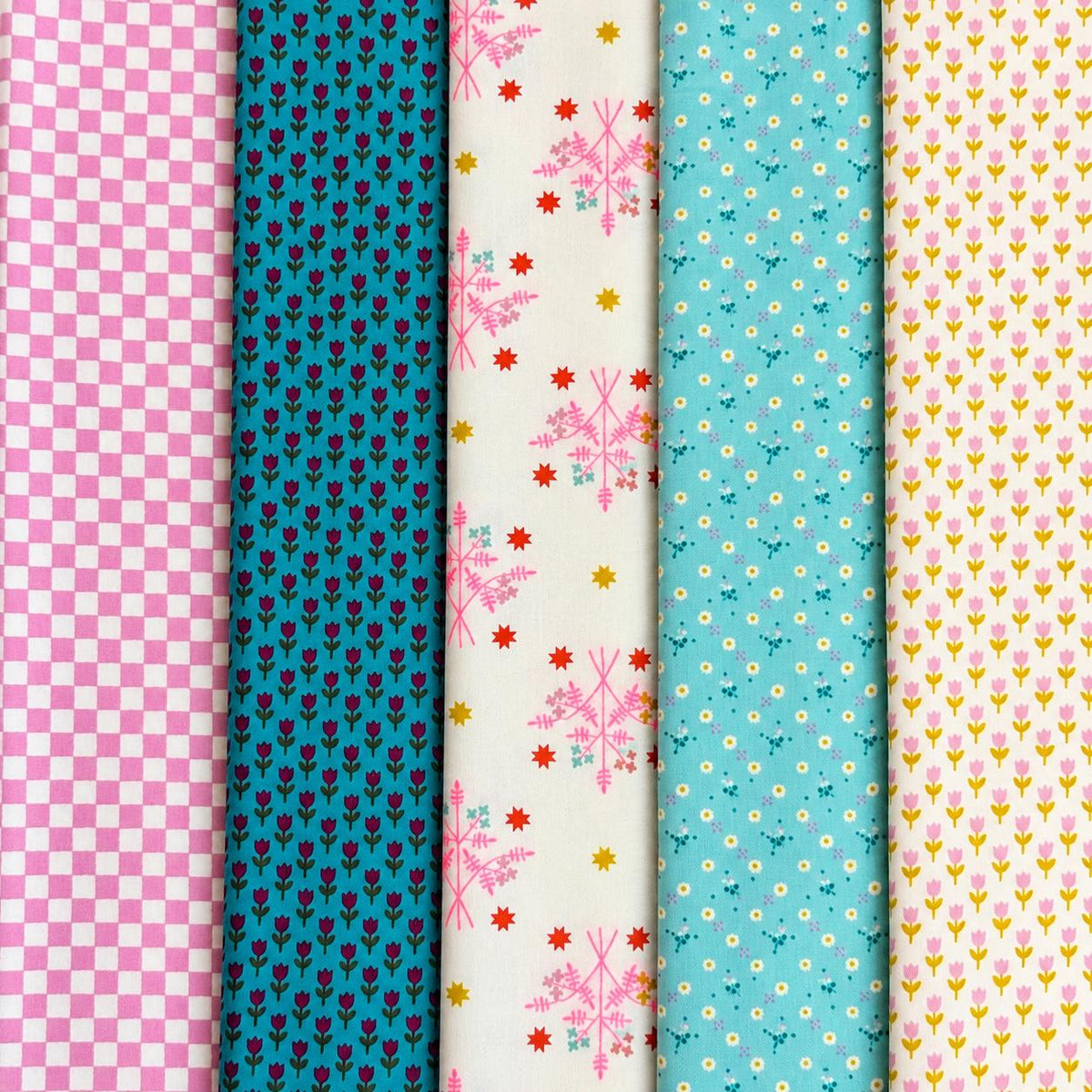 Peony Daydream 5-Piece Fabric Bundle | Ruby Star Society 1-800-Calico | Floral Quilting Cotton | Fat Quarter or Half Yard