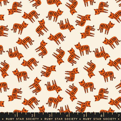 1-800-Calico Meow Natural Fabric | Ruby Star Society | Alexia Abegg Quilting Cotton