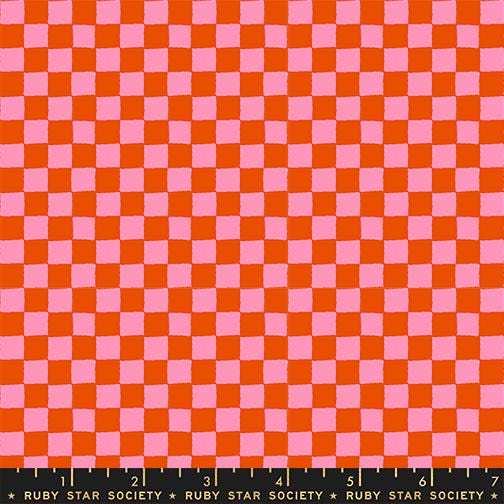 1-800-Calico Block Print Warm Red Fabric | Ruby Star Society | Alexia Abegg Quilting Cotton