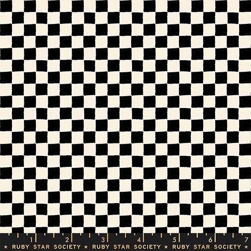 1-800-Calico Block Print Black Fabric | Ruby Star Society | Alexia Abegg Quilting Cotton