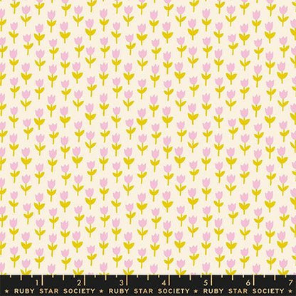 1-800-Calico Tulips Natural Fabric | Ruby Star Society | Alexia Abegg Quilting Cotton