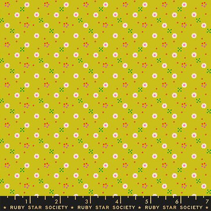 1-800-Calico Bandana Pistachio Fabric | Ruby Star Society | Alexia Abegg Quilting Cotton