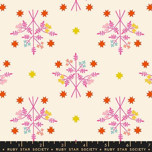 1-800-Calico Bouquet Neon Pink Fabric | Ruby Star Society | Alexia Abegg Quilting Cotton