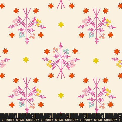 1-800-Calico Bouquet Neon Pink Fabric | Ruby Star Society | Alexia Abegg Quilting Cotton