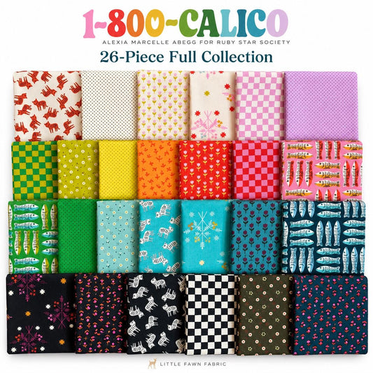 1-800-Calico Fat Quarter Bundle | 26, 27 or 29 Pieces | Ruby Star Society | Alexia Marcelle Abegg | Complete Quilt Fabric Collection
