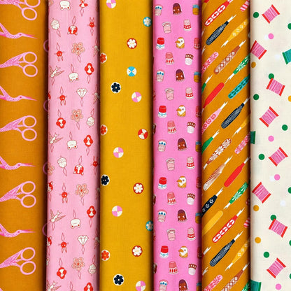 Golden Stitch Studio – 6-Piece 1-800-Notion Fabric Bundle | Ruby Star Society | Fat Quarter or Half Yard