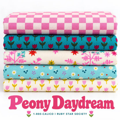 Peony Daydream 5-Piece Fabric Bundle | Ruby Star Society 1-800-Calico | Floral Quilting Cotton | Fat Quarter or Half Yard