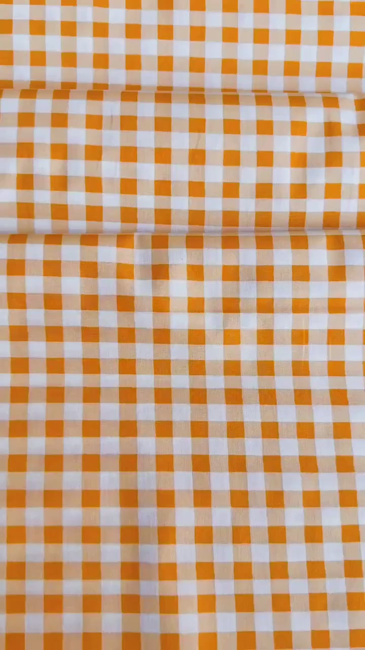 Small Plaid of my Dreams in Marigold, by Maureen Cracknell for Art Gallery Fabrics, 100% Premium Cotton Fabric
