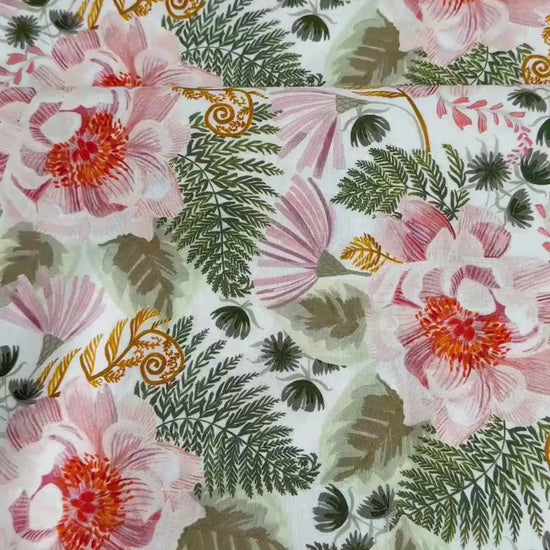 Swan Song Fabric - By Dear Stella - Forager Collection - Cotton By The Yard - Animal Print