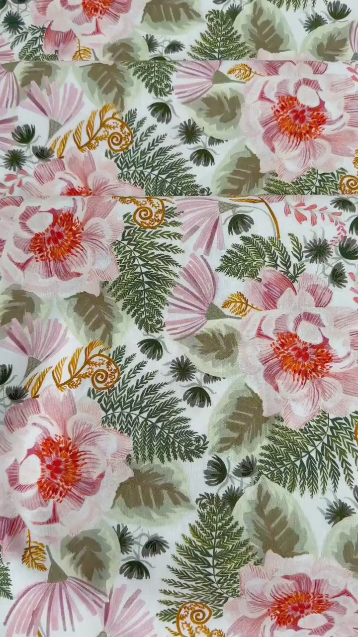 Swan Song Fabric - By Dear Stella - Forager Collection - Cotton By The Yard - Animal Print
