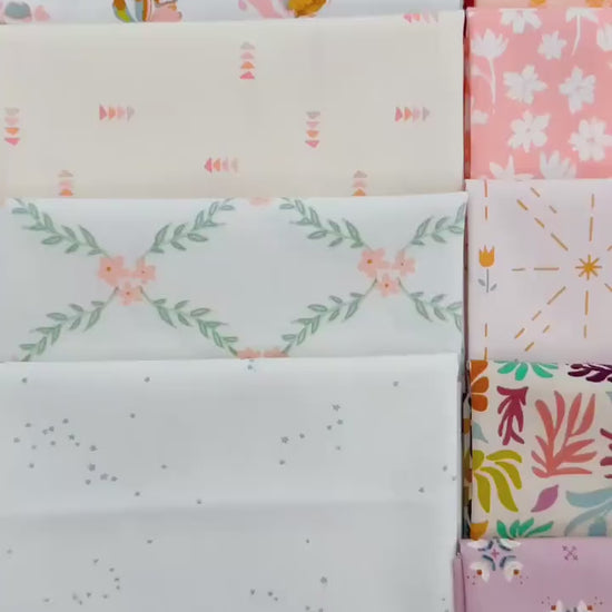 GeoBloom Fabric Bundle – 26 Pc Quilting Cotton by Sewcial Bee Collective for Art Gallery Fabrics | Half Yard, Fat Quarter, Quarter Yard