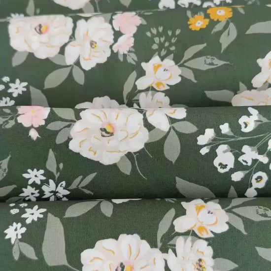Garden Sonnet Dusk Fabric by AGF Studio - A Year in Petals Collection - 100% Premium Cotton